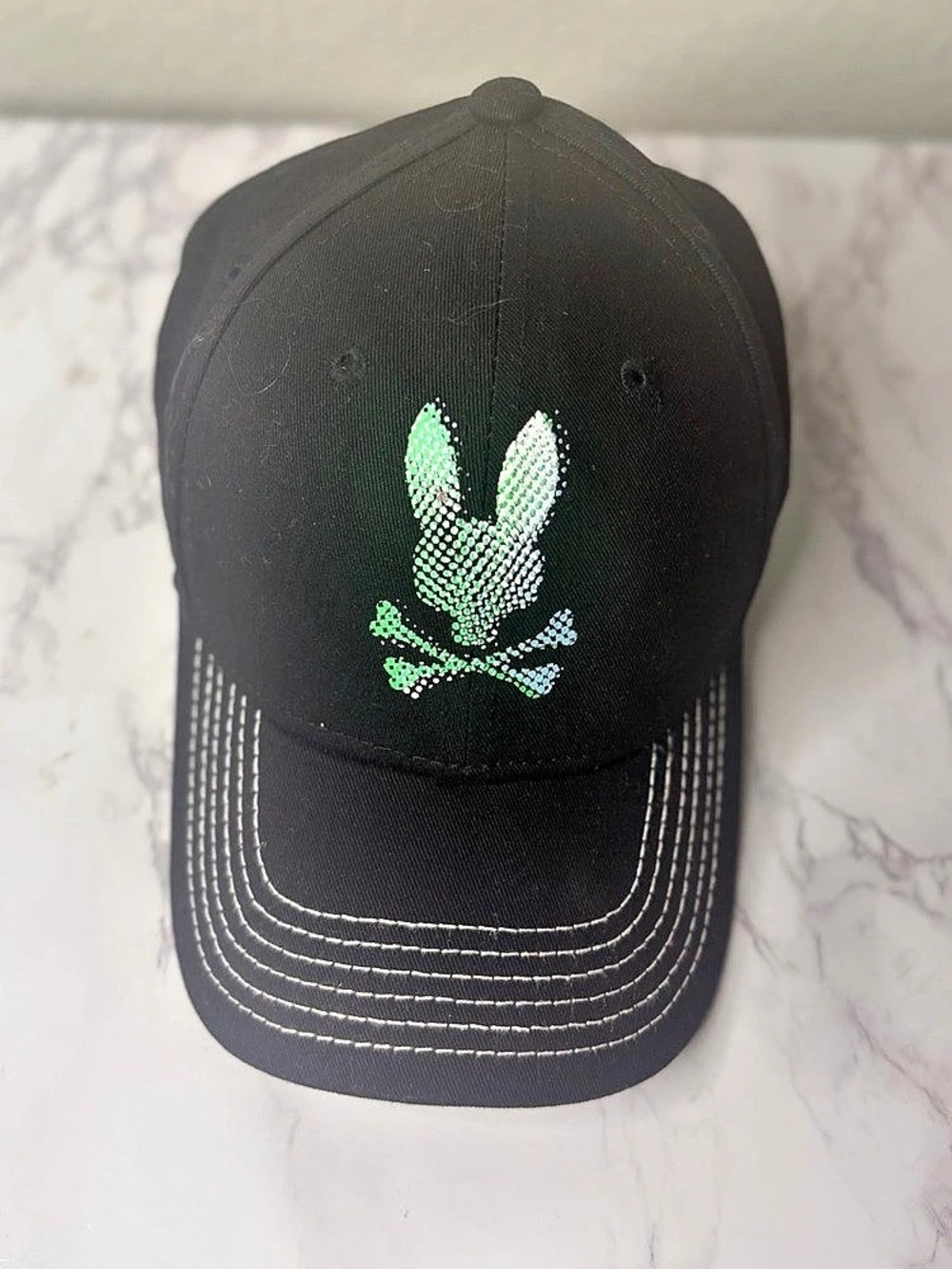 Psycho Bunny Black Logo Baseball Cap